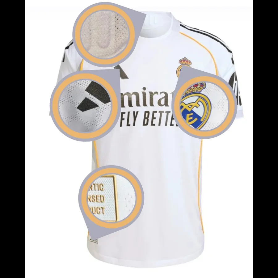 Jersey Madrid Local Blanco 2526 Jugador Premium Hombre